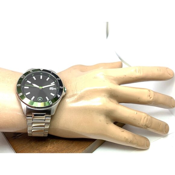 Lacoste Men's Watch 2011129 Quartz Black Dial Silver Stainless Steel 43mm - Picture 4 of 13